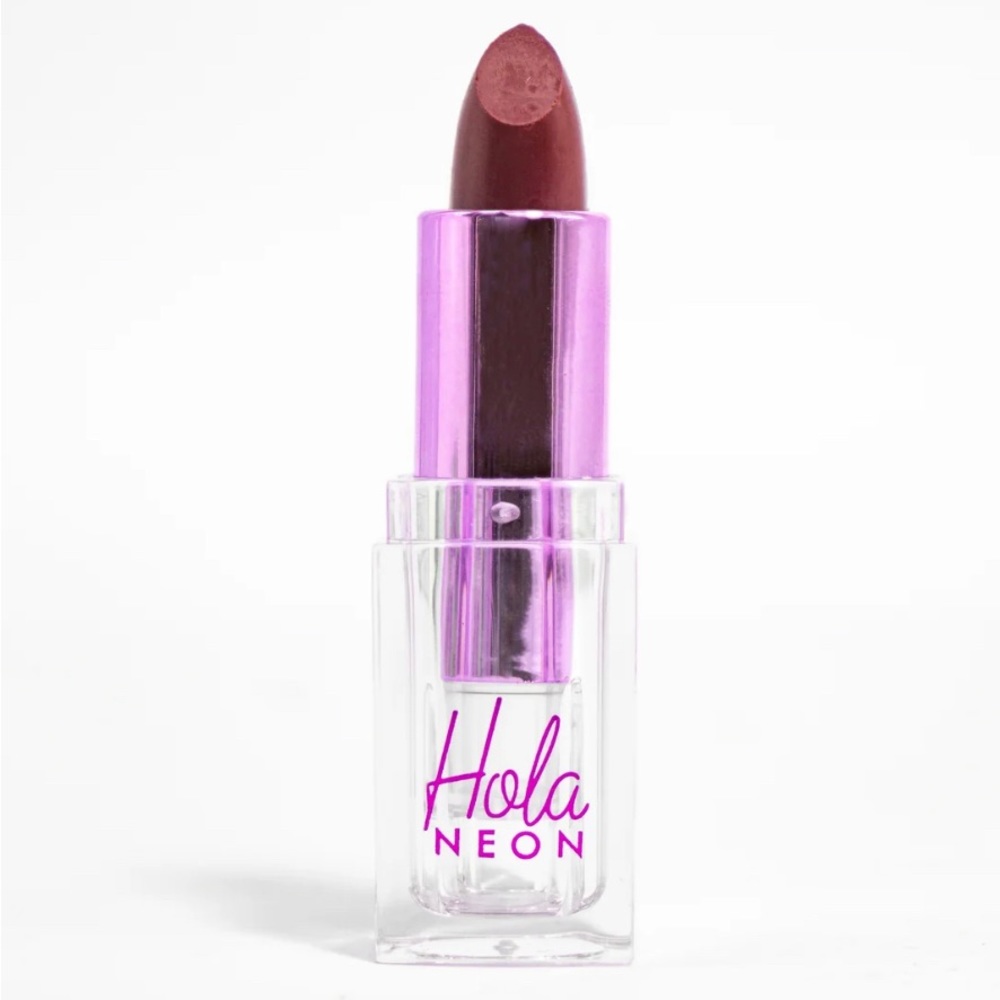 Hola neon lip balm in Wine Me